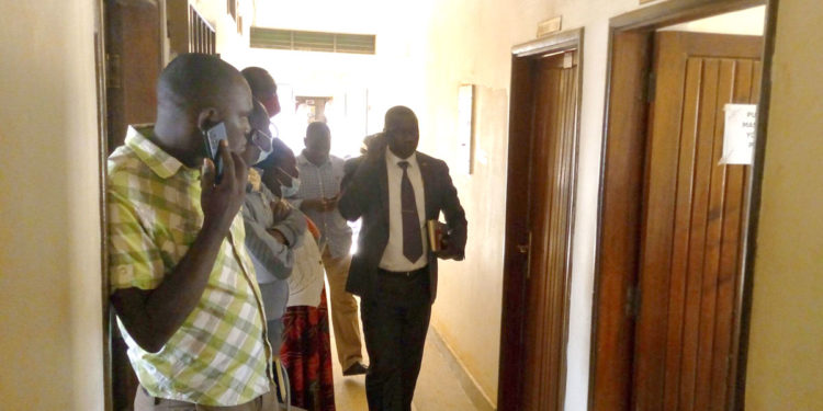 Lc 5 on the left and his executive members plus security officers at CAOs office. (IMAGE: Courtesy )