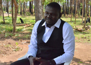 Andrew Ojok speaks during an interview in Lalogi Subcounty, Omoro District.