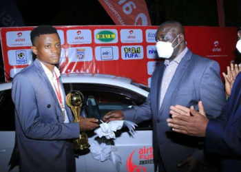 Speaker Oulanya when he awarded a Subaru to Bobosi